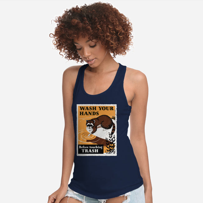 Wash Your Hands-Womens-Racerback-Tank-Boggs Nicolas