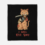 Fierce Tattooed Cat Meowster-None-Fleece-Blanket-vp021