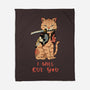 Fierce Tattooed Cat Meowster-None-Fleece-Blanket-vp021