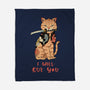 Fierce Tattooed Cat Meowster-None-Fleece-Blanket-vp021