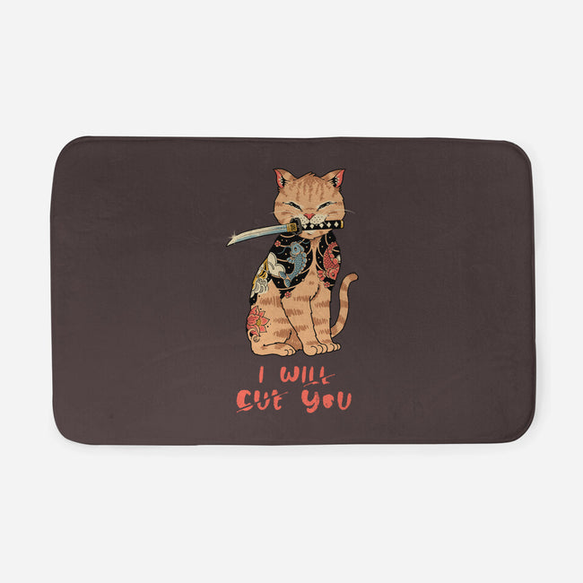 Fierce Tattooed Cat Meowster-None-Memory Foam-Bath Mat-vp021