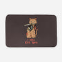 Fierce Tattooed Cat Meowster-None-Memory Foam-Bath Mat-vp021