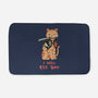 Fierce Tattooed Cat Meowster-None-Memory Foam-Bath Mat-vp021