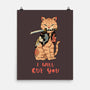 Fierce Tattooed Cat Meowster-None-Matte-Poster-vp021