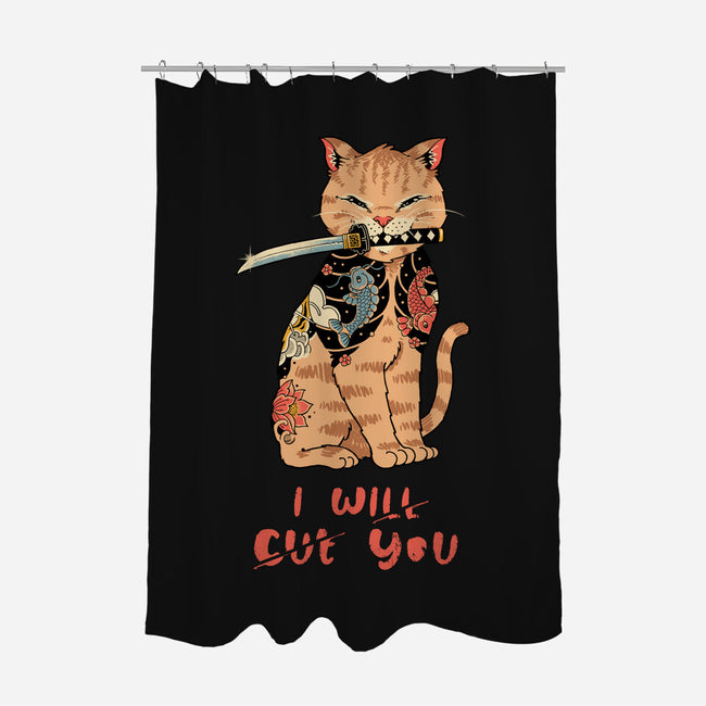 Fierce Tattooed Cat Meowster-None-Polyester-Shower Curtain-vp021