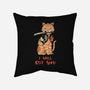 Fierce Tattooed Cat Meowster-None-Non-Removable Cover w Insert-Throw Pillow-vp021