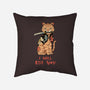 Fierce Tattooed Cat Meowster-None-Non-Removable Cover w Insert-Throw Pillow-vp021