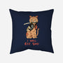 Fierce Tattooed Cat Meowster-None-Non-Removable Cover w Insert-Throw Pillow-vp021