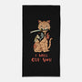 Fierce Tattooed Cat Meowster-None-Beach-Towel-vp021