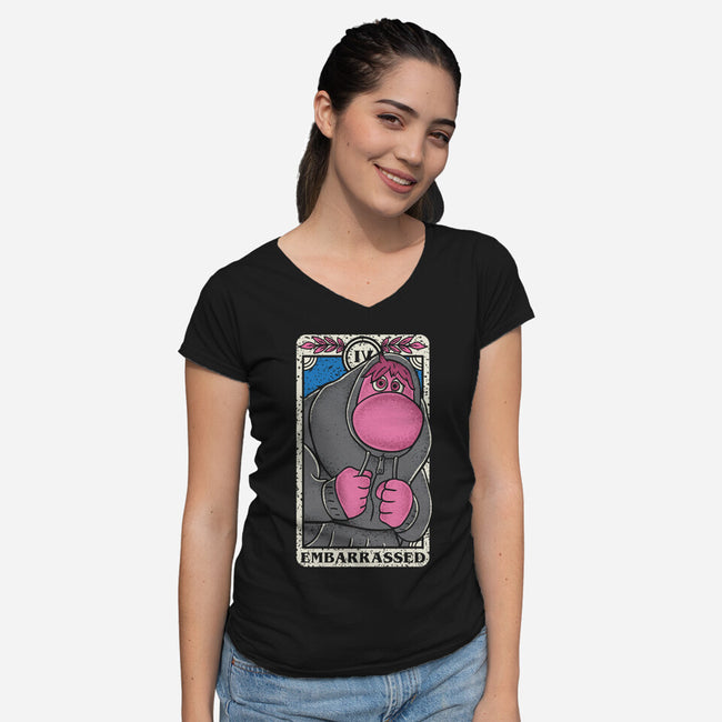 The Embarrassed-Womens-V-Neck-Tee-turborat14