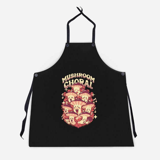 Mushroom Choral-Unisex-Kitchen-Apron-Estudio Horta