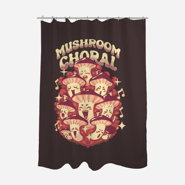 Mushroom Choral-None-Polyester-Shower Curtain-Estudio Horta