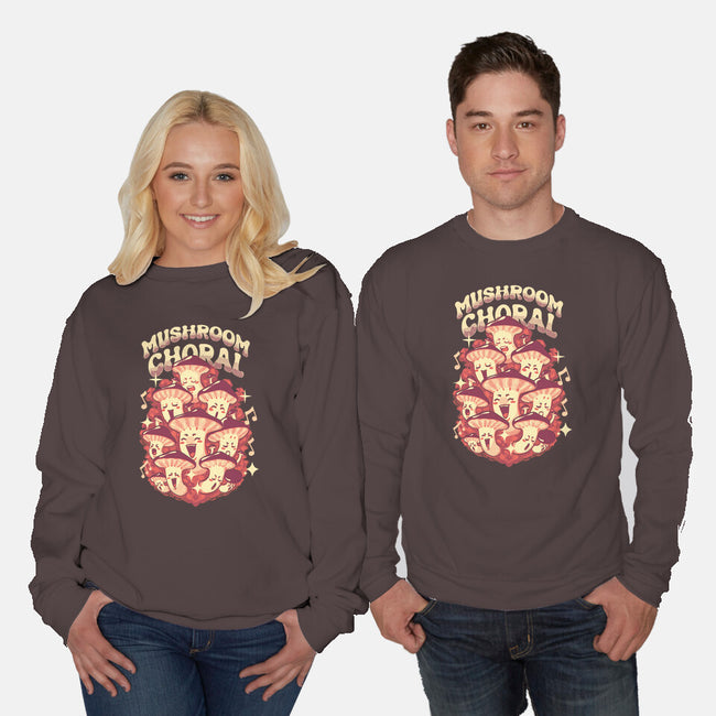 Mushroom Choral-Unisex-Crew Neck-Sweatshirt-Estudio Horta