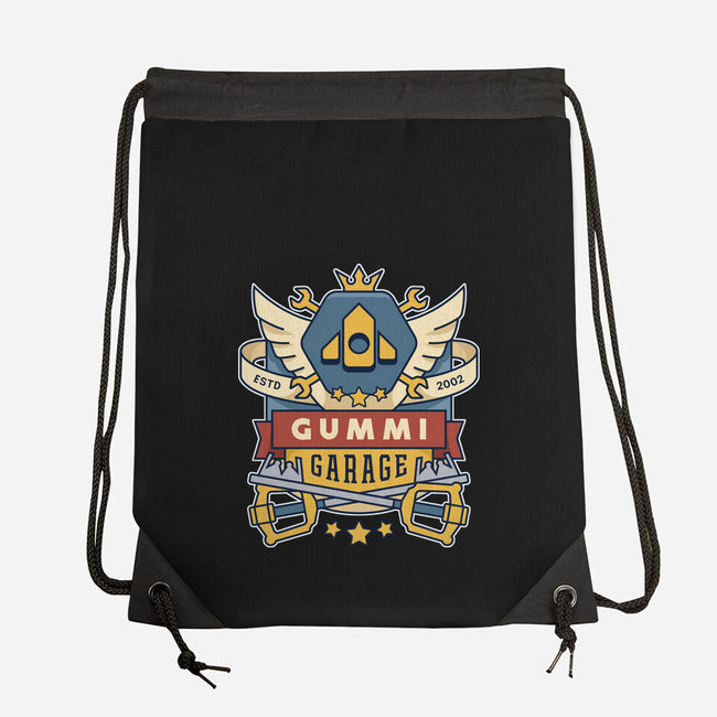 The Gummi Garage Emblem-None-Drawstring-Bag-LAGELANTEE