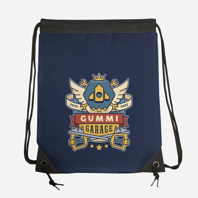 The Gummi Garage Emblem-None-Drawstring-Bag-LAGELANTEE