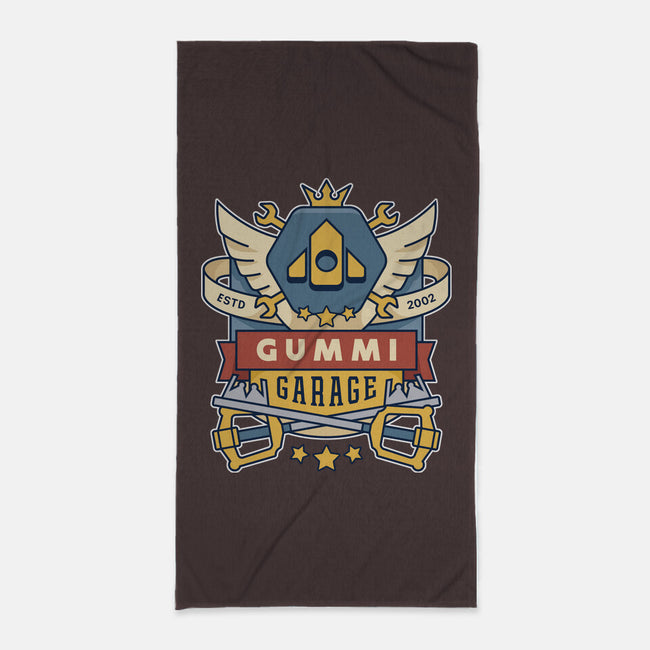 The Gummi Garage Emblem-None-Beach-Towel-LAGELANTEE