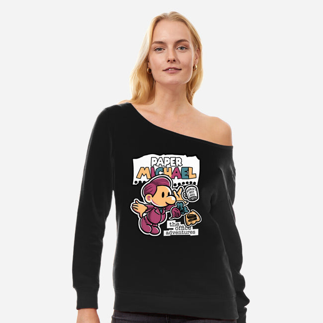 Paper Michael-Womens-Off Shoulder-Sweatshirt-estudiofitas