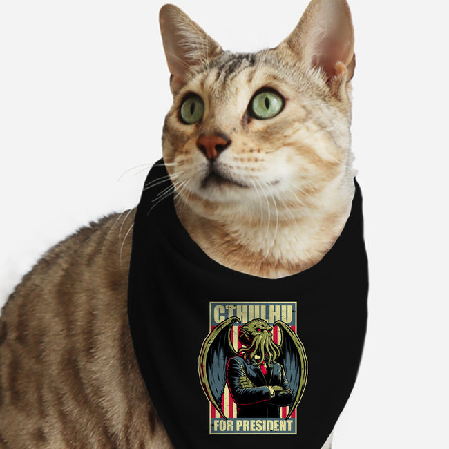 Cthulhu For President-Cat-Bandana-Pet Collar-Studio Mootant