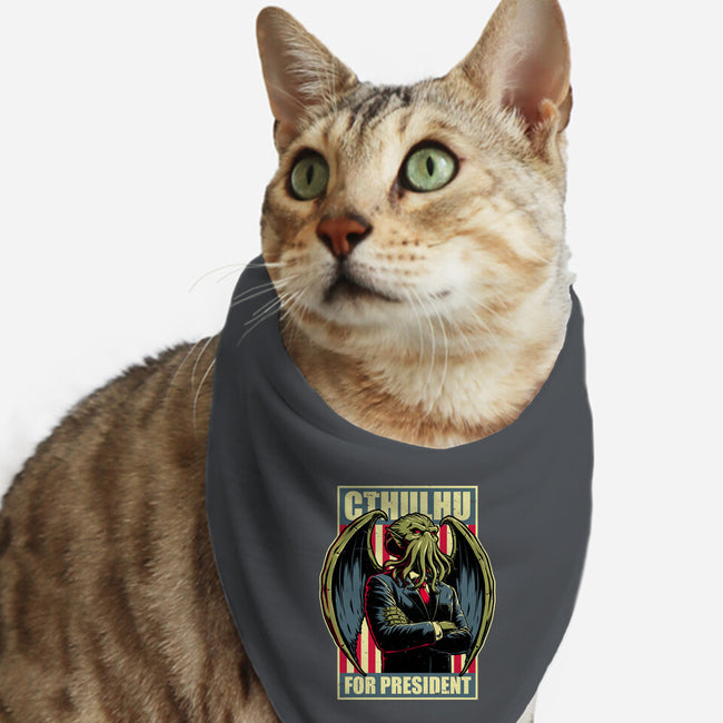 Cthulhu For President-Cat-Bandana-Pet Collar-Studio Mootant