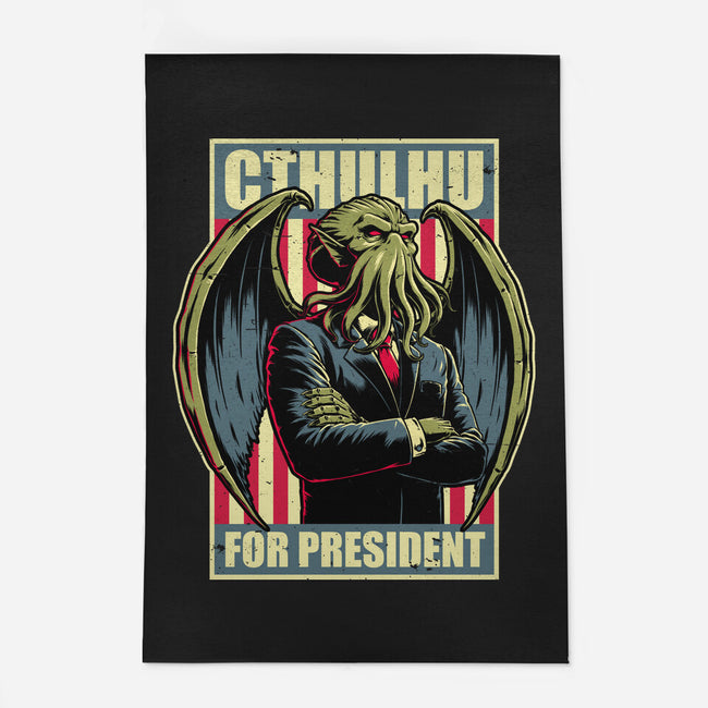 Cthulhu For President-None-Indoor-Rug-Studio Mootant