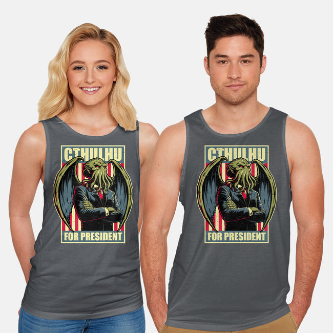 Cthulhu For President-Unisex-Basic-Tank-Studio Mootant