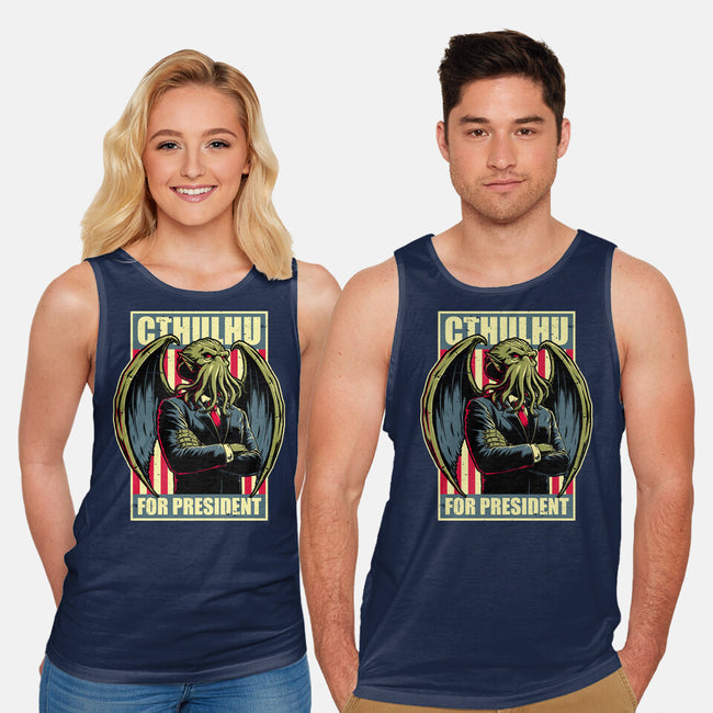 Cthulhu For President-Unisex-Basic-Tank-Studio Mootant