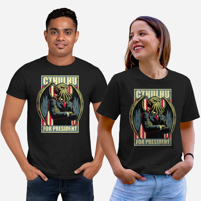 Cthulhu For President-Unisex-Basic-Tee-Studio Mootant