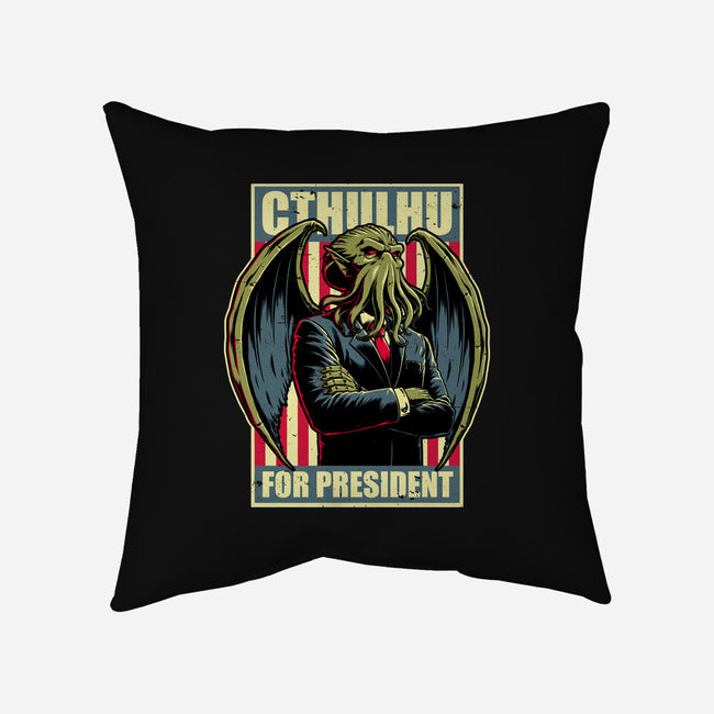 Cthulhu For President-None-Non-Removable Cover w Insert-Throw Pillow-Studio Mootant