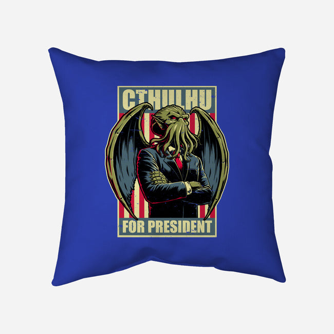 Cthulhu For President-None-Non-Removable Cover w Insert-Throw Pillow-Studio Mootant