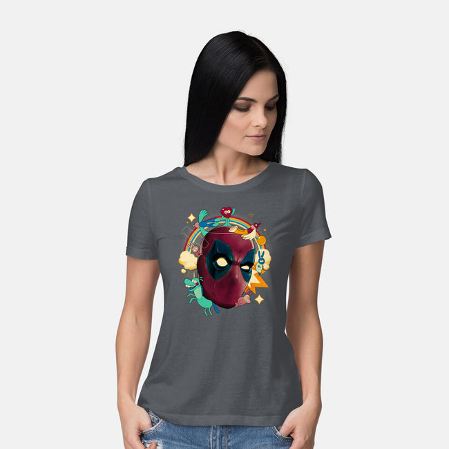 Imaginary Pool Friends-Womens-Basic-Tee-Bruno Mota