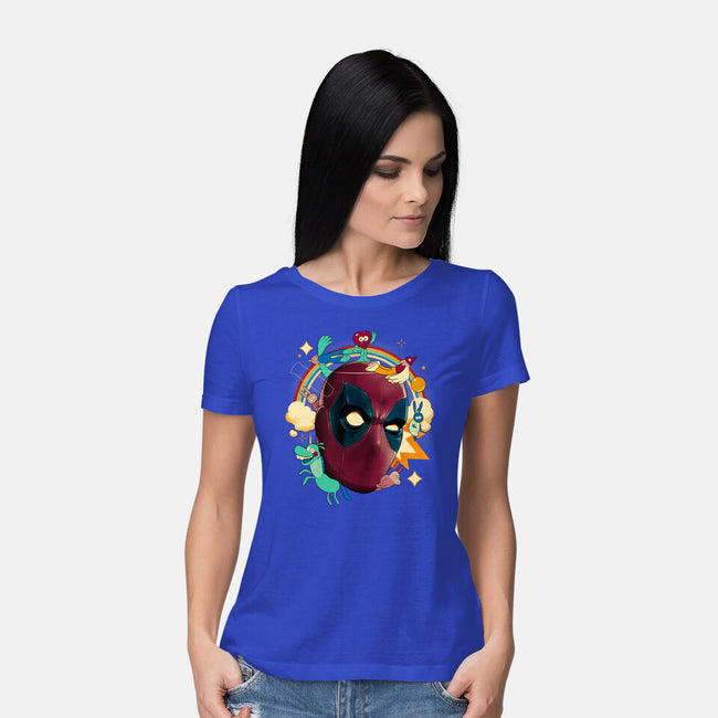 Imaginary Pool Friends-Womens-Basic-Tee-Bruno Mota