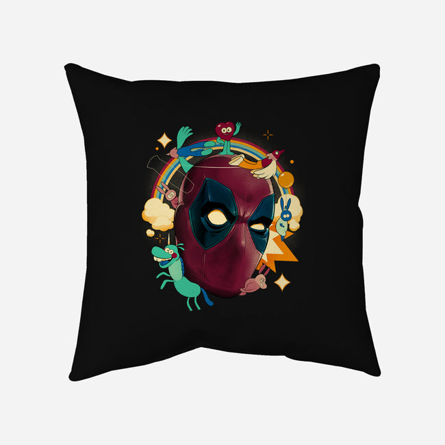 Imaginary Pool Friends-None-Removable Cover-Throw Pillow-Bruno Mota