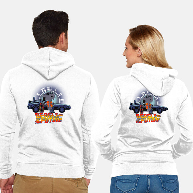 Beagle Of The Future-Unisex-Zip-Up-Sweatshirt-rmatix