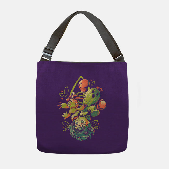 Digital Cactus Evolution-None-Adjustable Tote-Bag-Arigatees