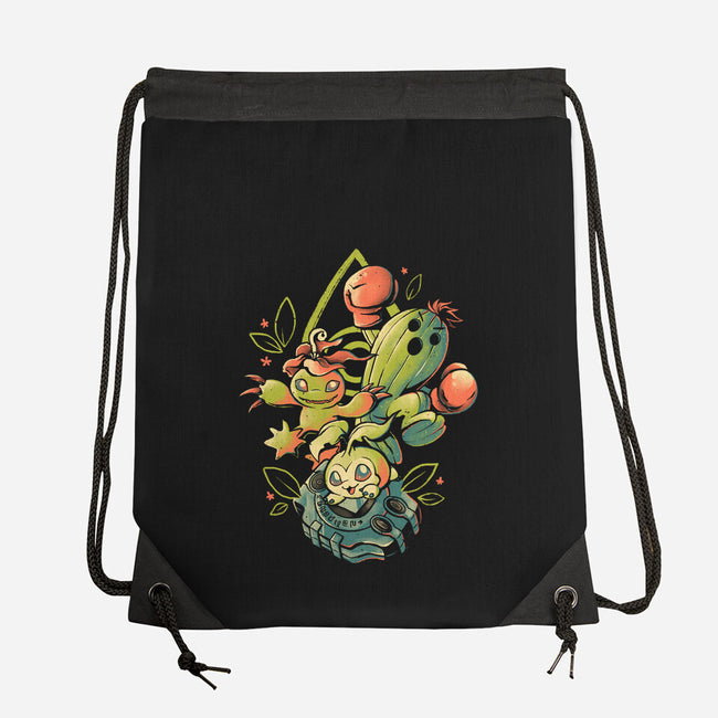 Digital Cactus Evolution-None-Drawstring-Bag-Arigatees