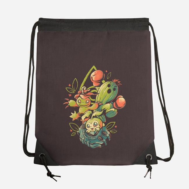 Digital Cactus Evolution-None-Drawstring-Bag-Arigatees