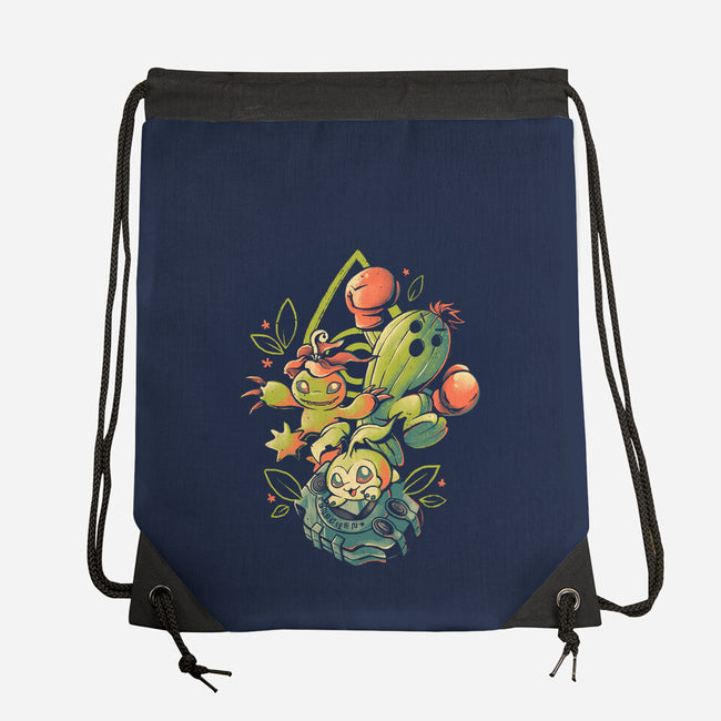 Digital Cactus Evolution-None-Drawstring-Bag-Arigatees