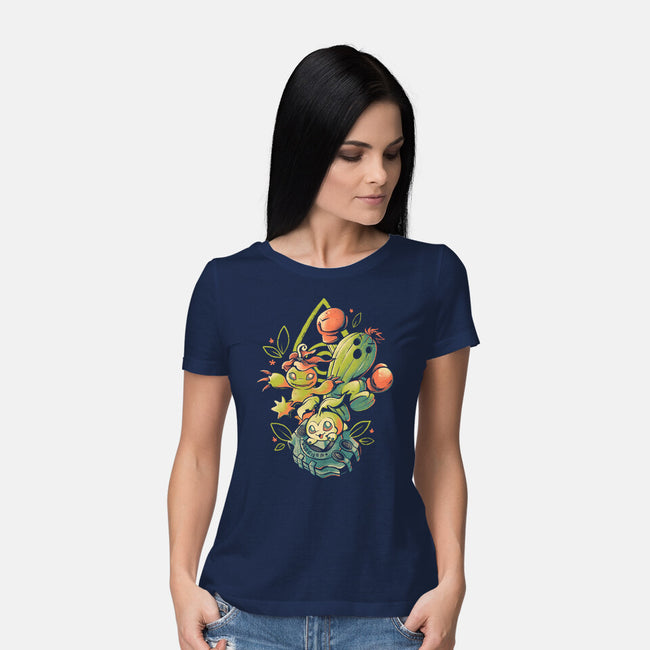 Digital Cactus Evolution-Womens-Basic-Tee-Arigatees