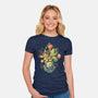 Digital Cactus Evolution-Womens-Fitted-Tee-Arigatees