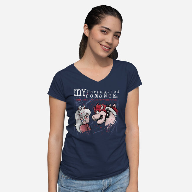 My Unrequited Romance-Womens-V-Neck-Tee-zascanauta