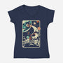 Interstellar Explorer-Womens-V-Neck-Tee-Henrique Torres