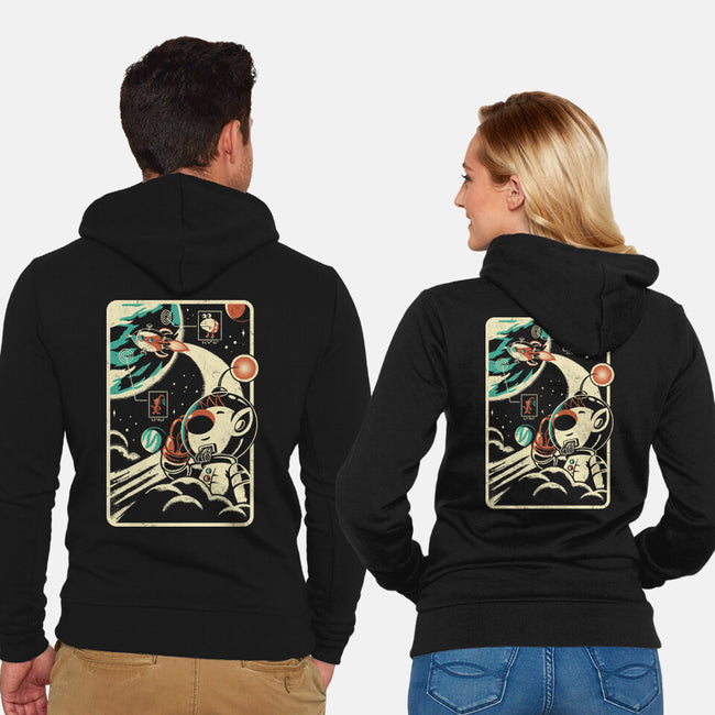 Interstellar Explorer-Unisex-Zip-Up-Sweatshirt-Henrique Torres