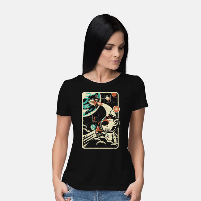 Interstellar Explorer-Womens-Basic-Tee-Henrique Torres