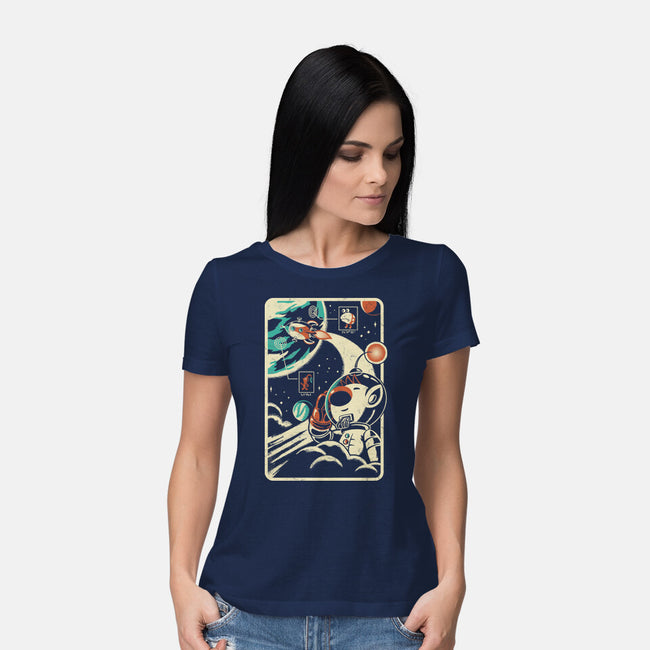 Interstellar Explorer-Womens-Basic-Tee-Henrique Torres