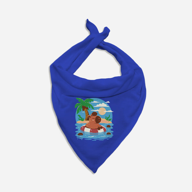 Summer Capybara-Dog-Bandana-Pet Collar-TechraNova