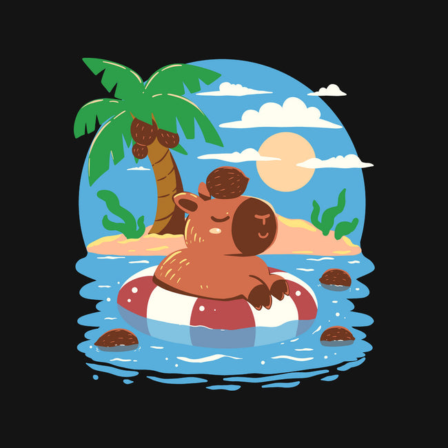 Summer Capybara-None-Non-Removable Cover w Insert-Throw Pillow-TechraNova