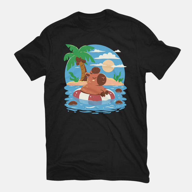 Summer Capybara-Mens-Basic-Tee-TechraNova