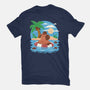 Summer Capybara-Unisex-Basic-Tee-TechraNova