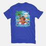 Summer Capybara-Womens-Fitted-Tee-TechraNova