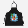 Summer Capybara-Unisex-Kitchen-Apron-TechraNova